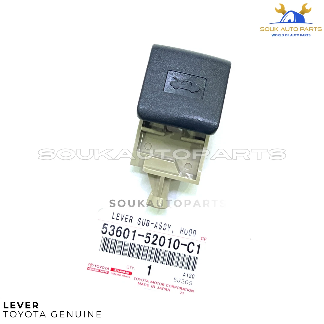 Genuine Toyota Lexus Hood Release Handle Lever 53601-52010-C1 OEM BLACK