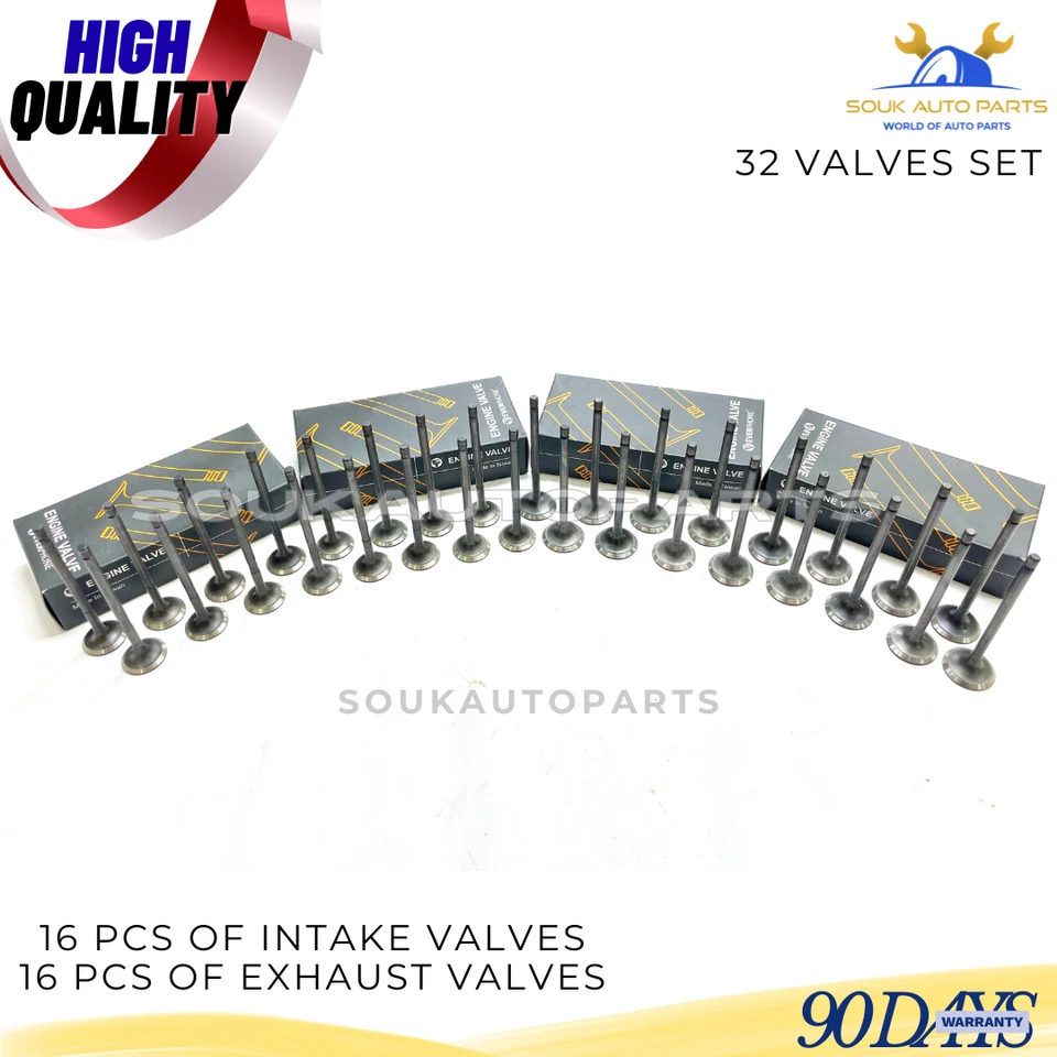 INTAKE & EXHAUST ENGINE VALVE SET 1VD-FTV 4.5Ltr For Toyota LAND CRUISER