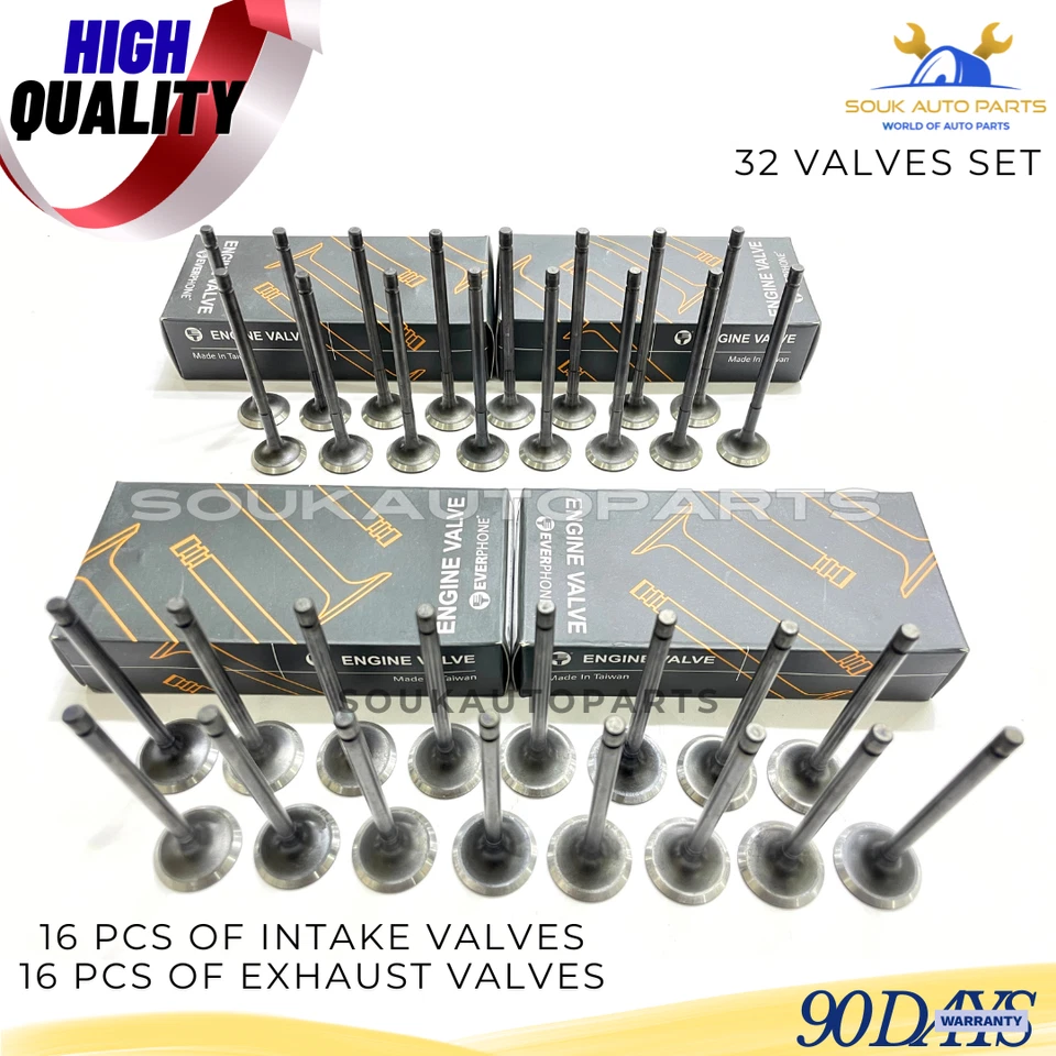 INTAKE & EXHAUST ENGINE VALVE SET 1VD-FTV 4.5Ltr For Toyota LAND CRUISER