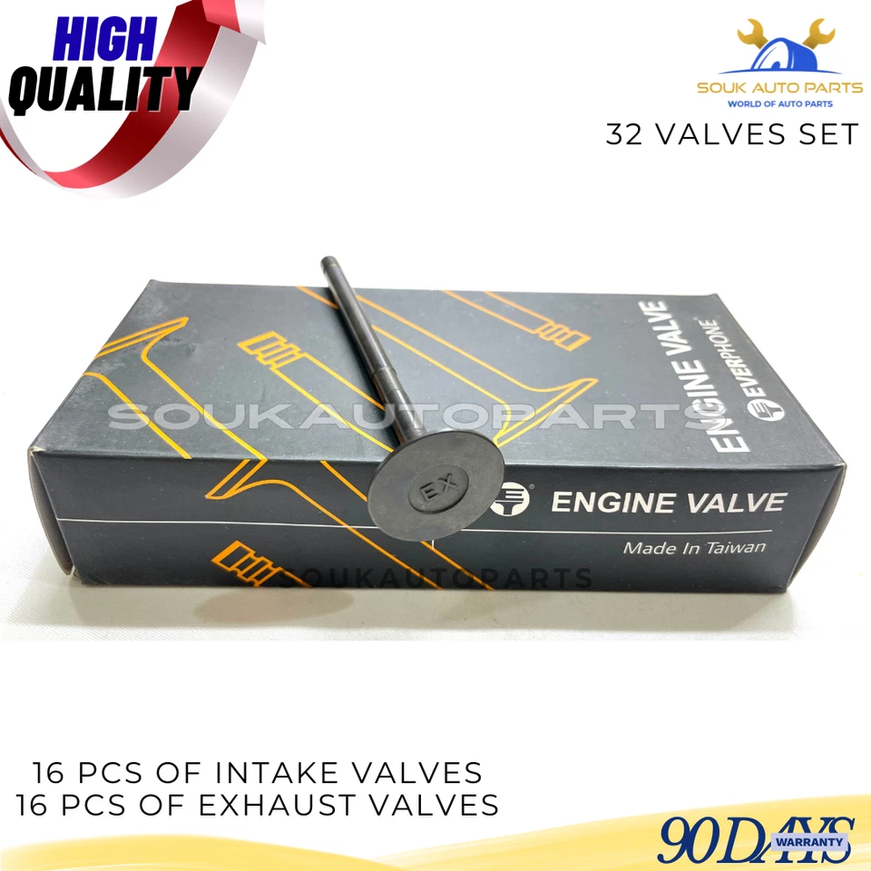 INTAKE & EXHAUST ENGINE VALVE SET 1VD-FTV 4.5Ltr For Toyota LAND CRUISER