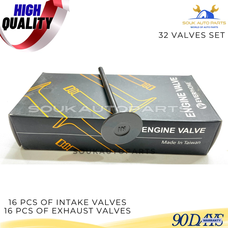 INTAKE & EXHAUST ENGINE VALVE SET 1VD-FTV 4.5Ltr For Toyota LAND CRUISER