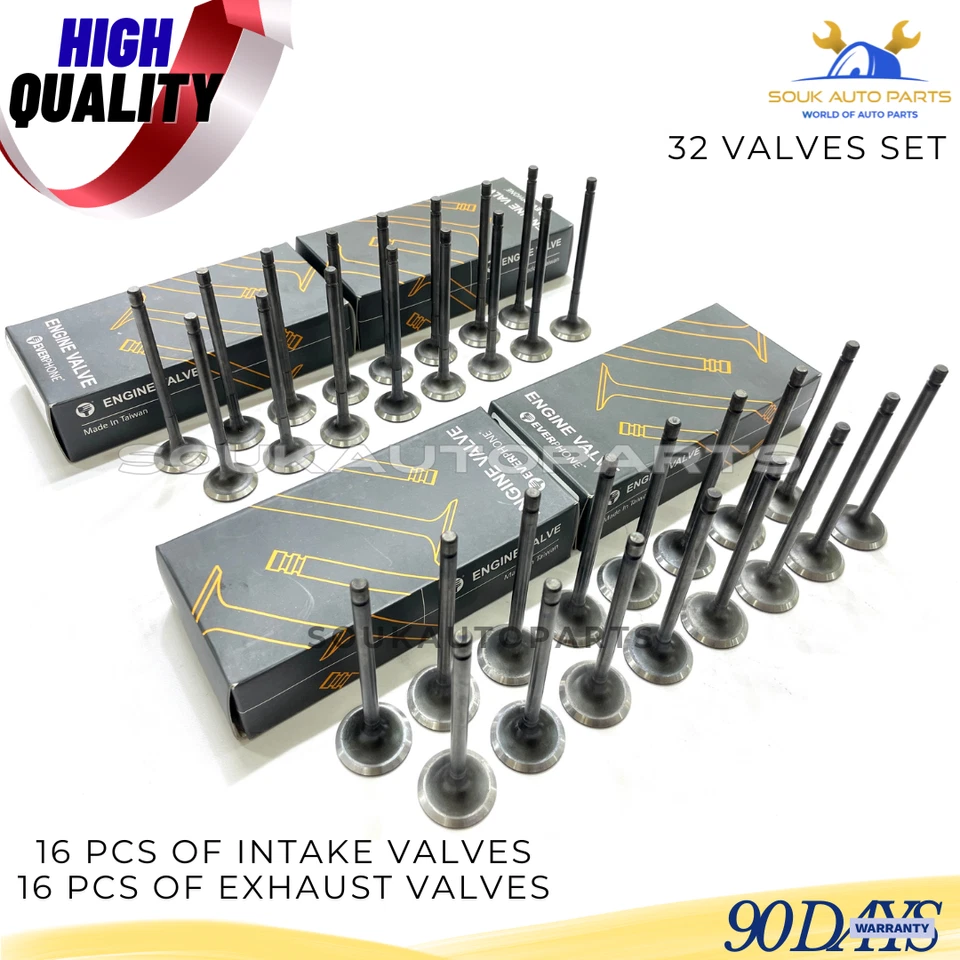 INTAKE & EXHAUST ENGINE VALVE SET 1VD-FTV 4.5Ltr For Toyota LAND CRUISER