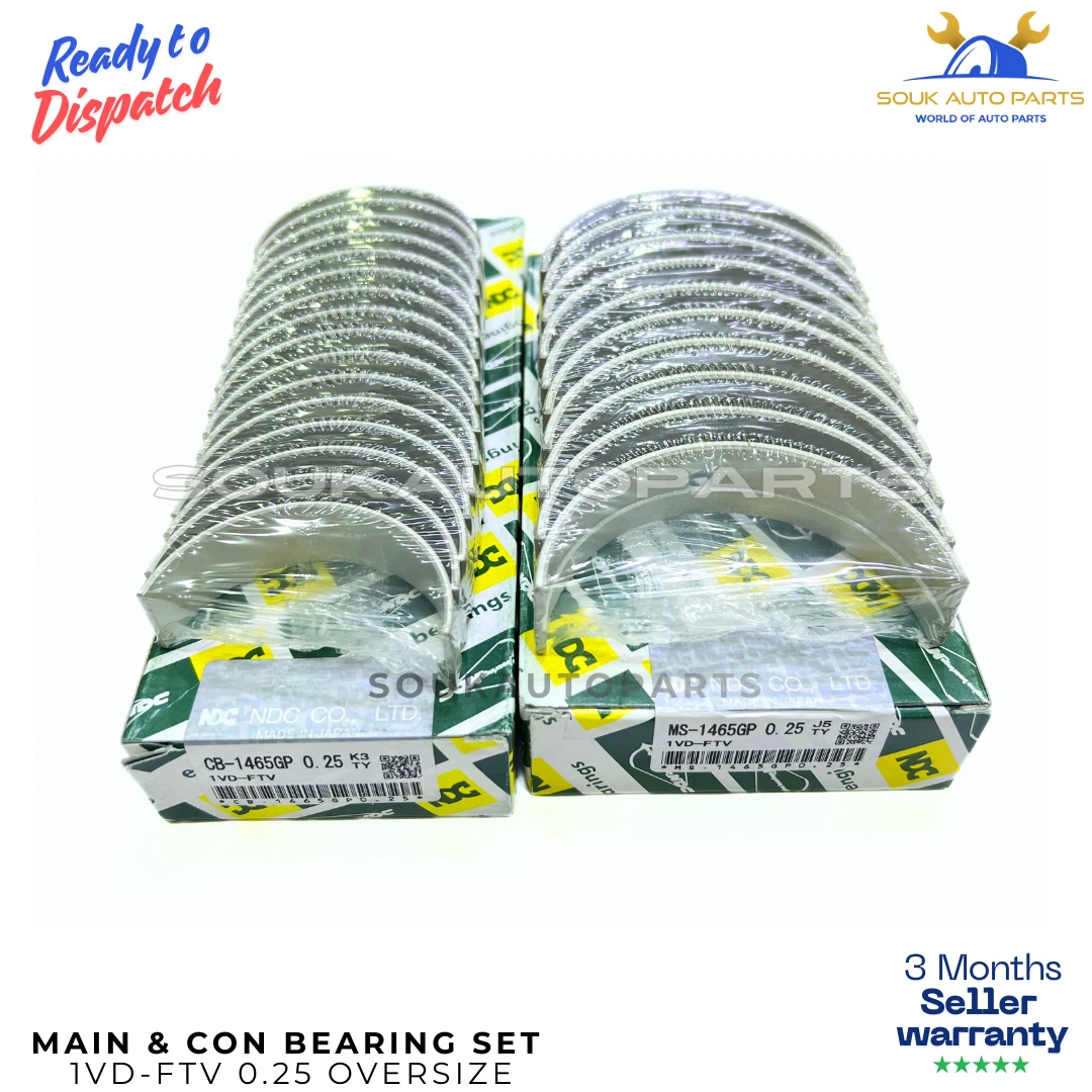 MAIN & CON ROD BEARING SET 1VD-FTV 0.25 For Toyota LAND CRUISER 4.5Ltr 2007-2015