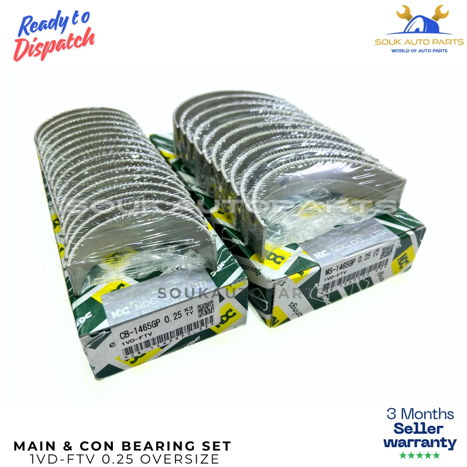 MAIN & CON ROD BEARING SET 1VD-FTV 0.25 For Toyota LAND CRUISER 4.5Ltr 2007-2015