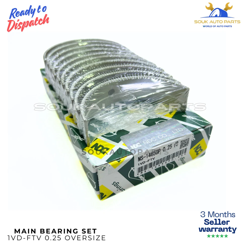 MAIN & CON ROD BEARING SET 1VD-FTV 0.25 For Toyota LAND CRUISER 4.5Ltr 2007-2015