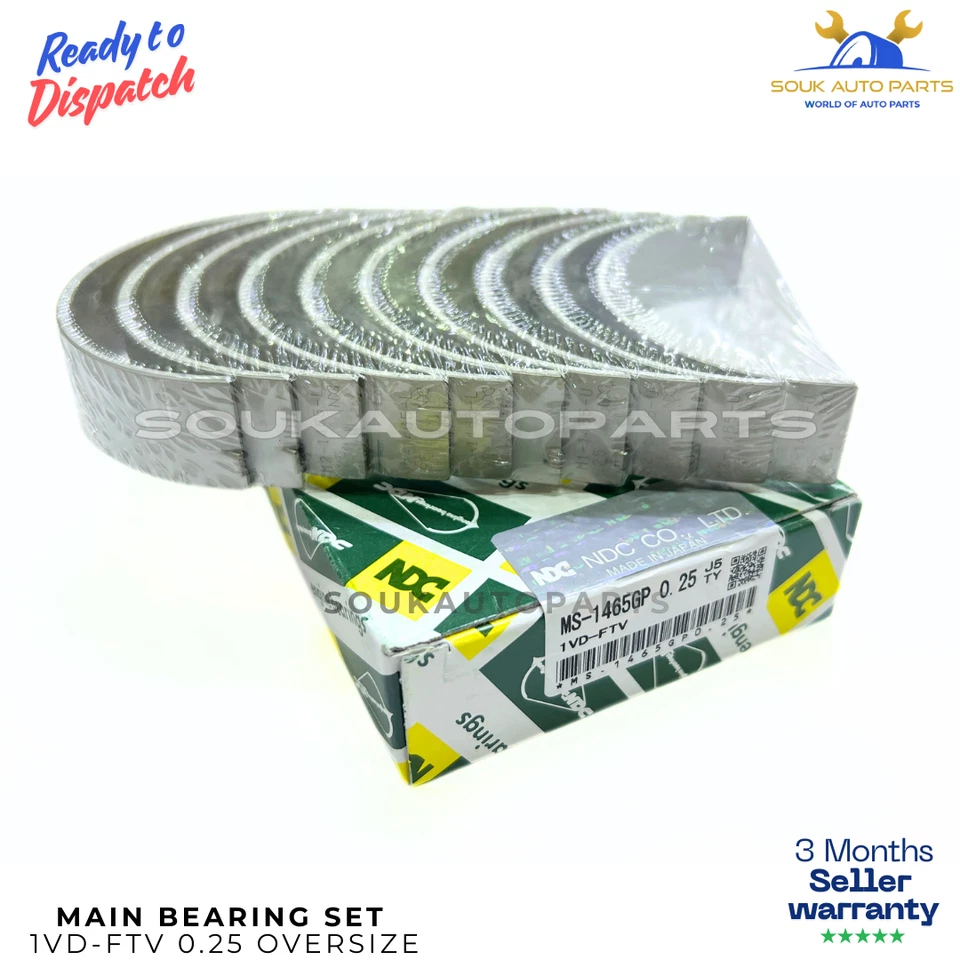 MAIN & CON ROD BEARING SET 1VD-FTV 0.25 For Toyota LAND CRUISER 4.5Ltr 2007-2015