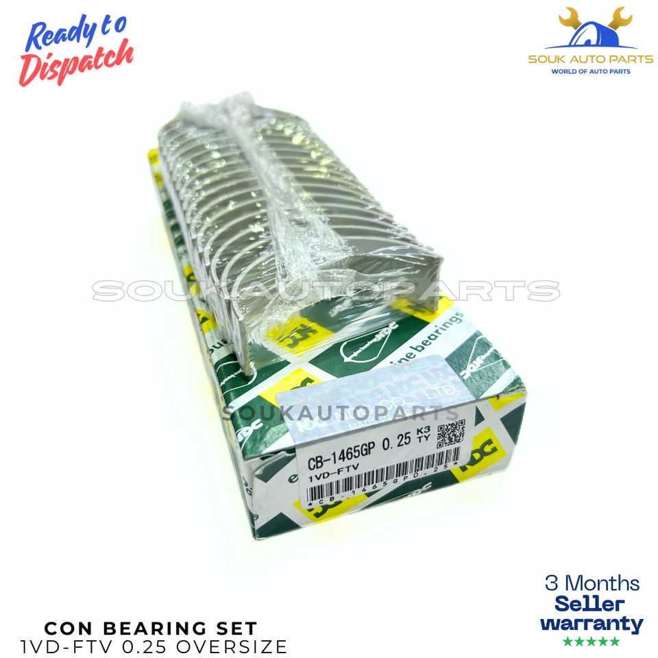 MAIN & CON ROD BEARING SET 1VD-FTV 0.25 For Toyota LAND CRUISER 4.5Ltr 2007-2015