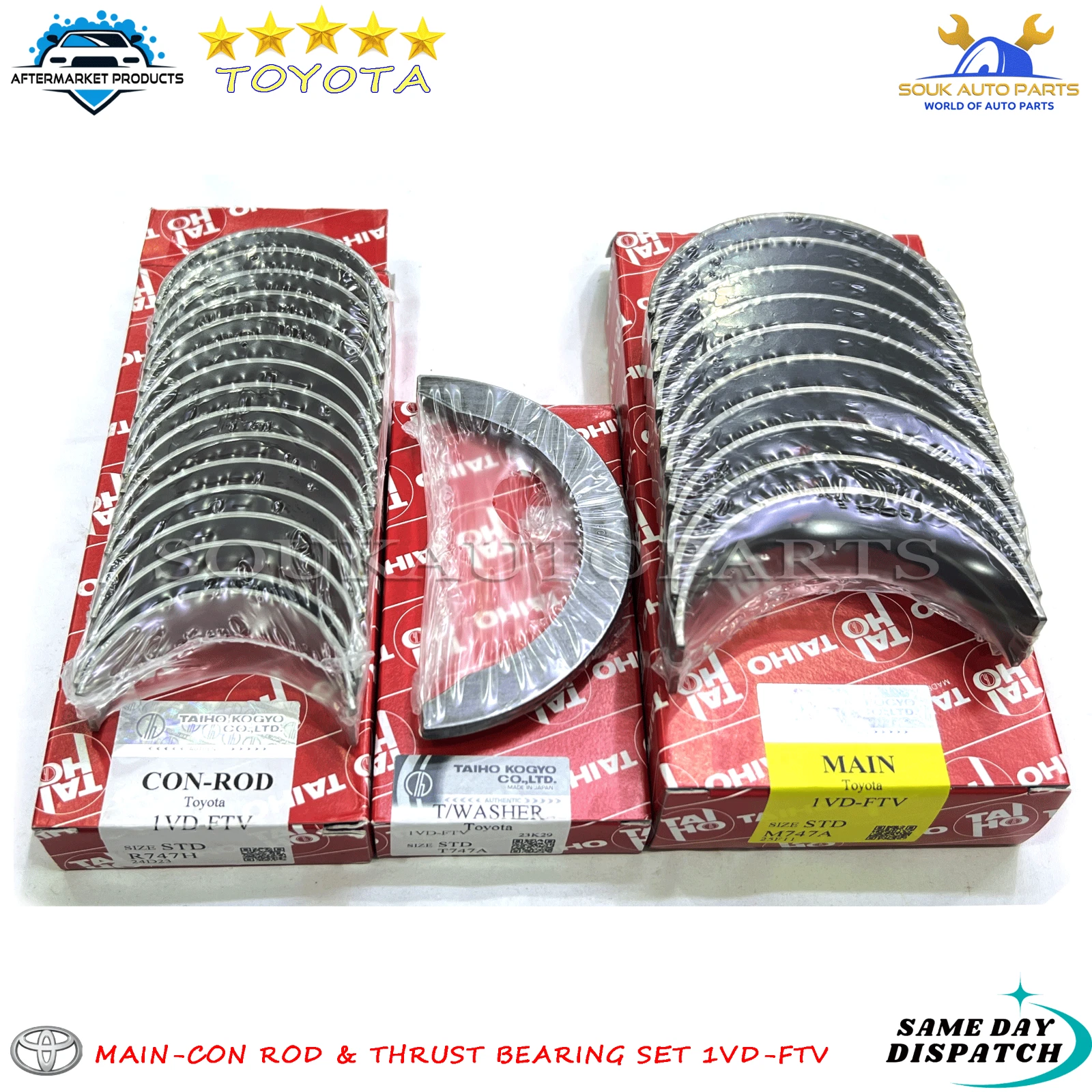 MAIN-CON ROD & THRUST BEARING SET 1VD-FTV For Toyota LAND CRUISER 4.5Ltr 07-15
