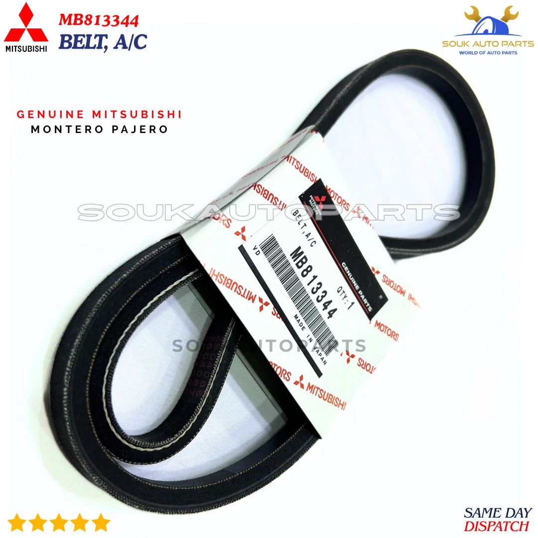MB813344 Genuine Mitsubishi BELT, A/C For MONTERO PAJERO 4D56 6G72 6G74