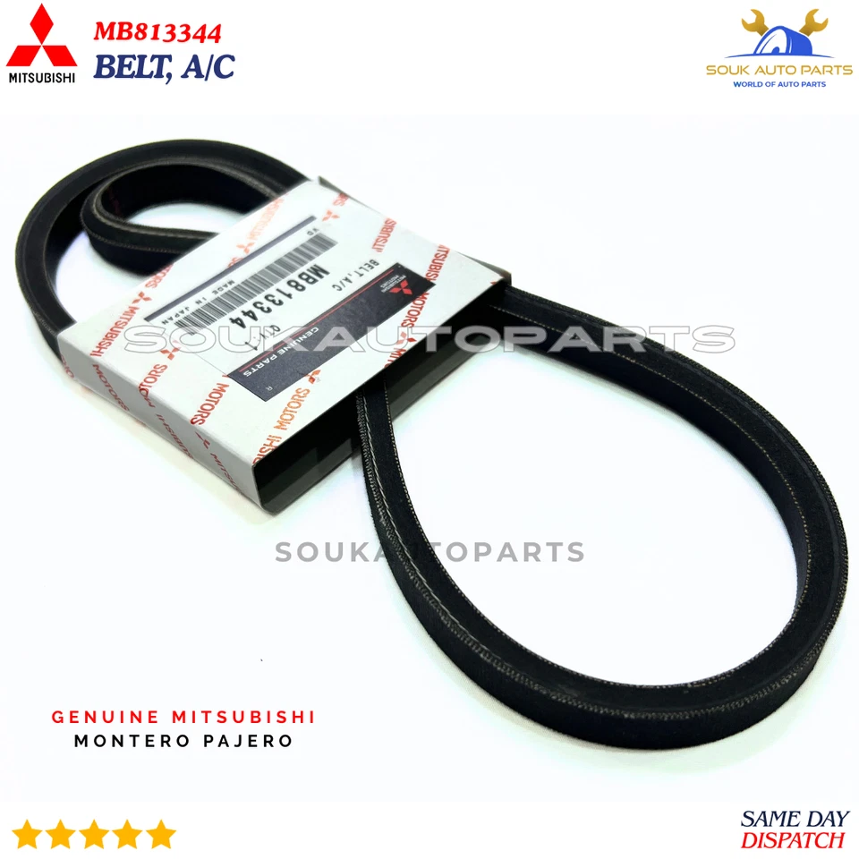 MB813344 Genuine Mitsubishi BELT, A/C For MONTERO PAJERO 4D56 6G72 6G74