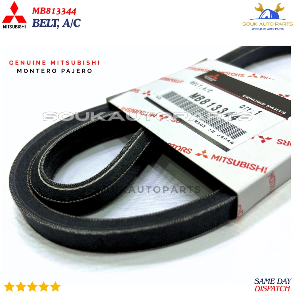 MB813344 Genuine Mitsubishi BELT, A/C For MONTERO PAJERO 4D56 6G72 6G74