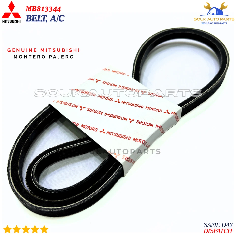 MB813344 Genuine Mitsubishi BELT, A/C For MONTERO PAJERO 4D56 6G72 6G74