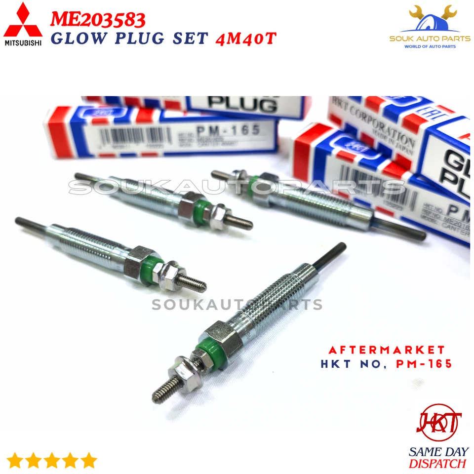 ME203583 GLOW PLUG SET 4M40T PM165 for Mitsubishi DELICA PD8W PF8W 1996-Onwards