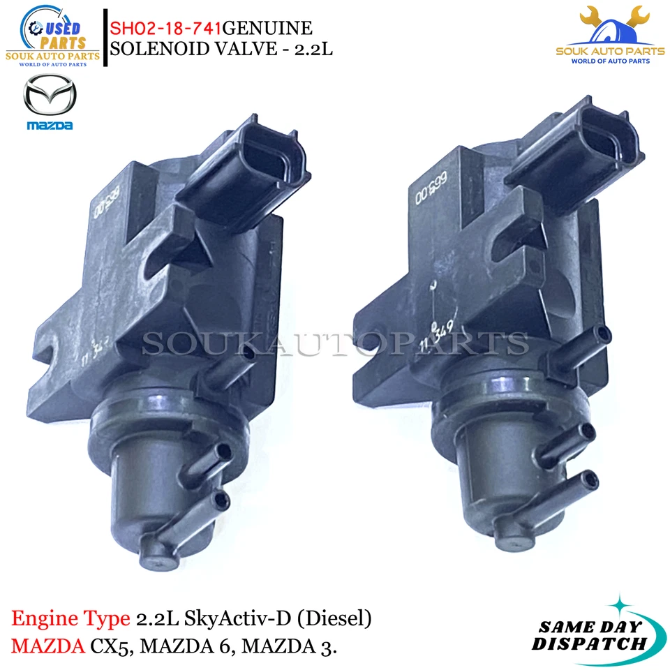 Mazdan 2 x SH02-18-741 Solenoid Valve Set 2.2L SkyActiv Diesel CX-5 2012-2021
