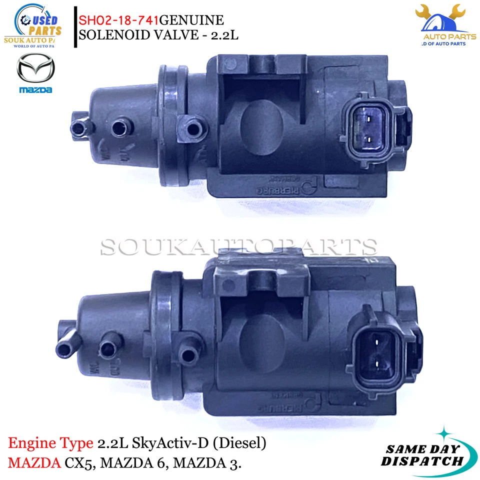 Mazdan 2 x SH02-18-741 Solenoid Valve Set 2.2L SkyActiv Diesel CX-5 2012-2021