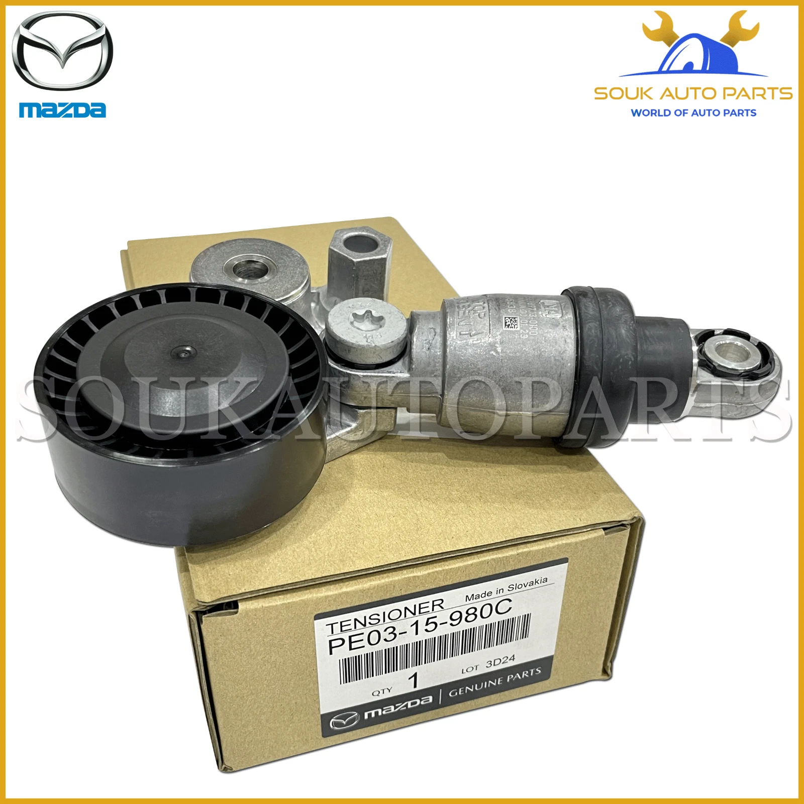 PE03-15-980C Genuine Mazda TENSIONER, BELT V PE0315980C OEM