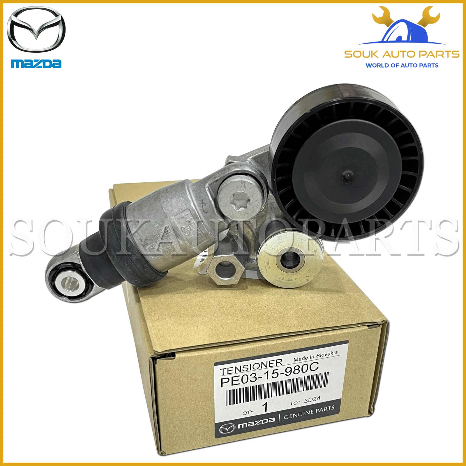 PE03-15-980C Genuine Mazda TENSIONER, BELT V PE0315980C OEM