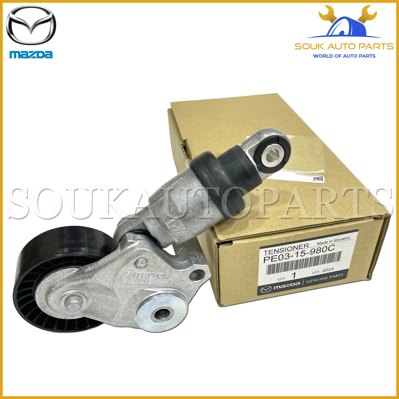 PE03-15-980C Genuine Mazda TENSIONER, BELT V PE0315980C OEM