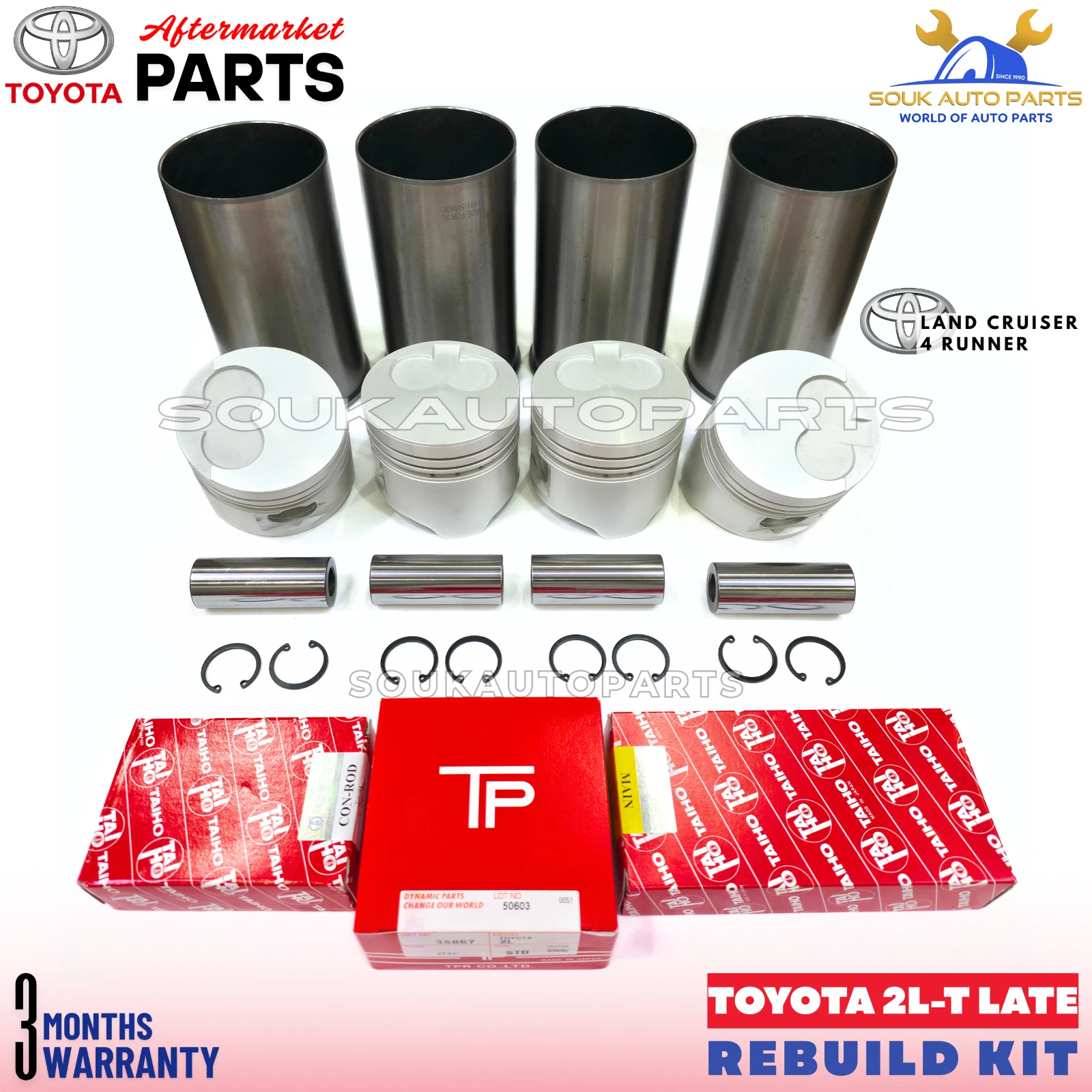 REBUILD KIT 2L-T LATE For Toyota LAND CRUISER 4RUNNER 2.4Ltr