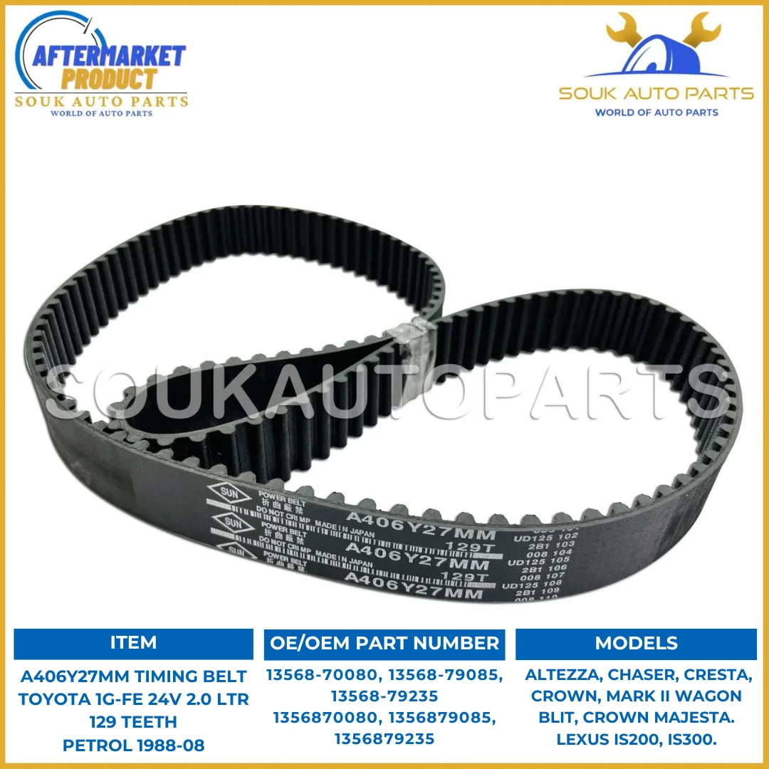 TIMING BELT 1G-FE 129 TEETH For Toyota CRESTA CROWN Lexus IS200 IS300
