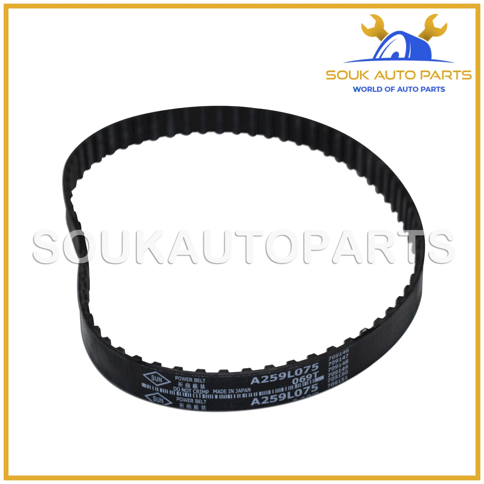 A259L075MM TIMING BELT LD28 69 TEETH For Nissan MAXIMA DATSUN 810 & SKYLINE