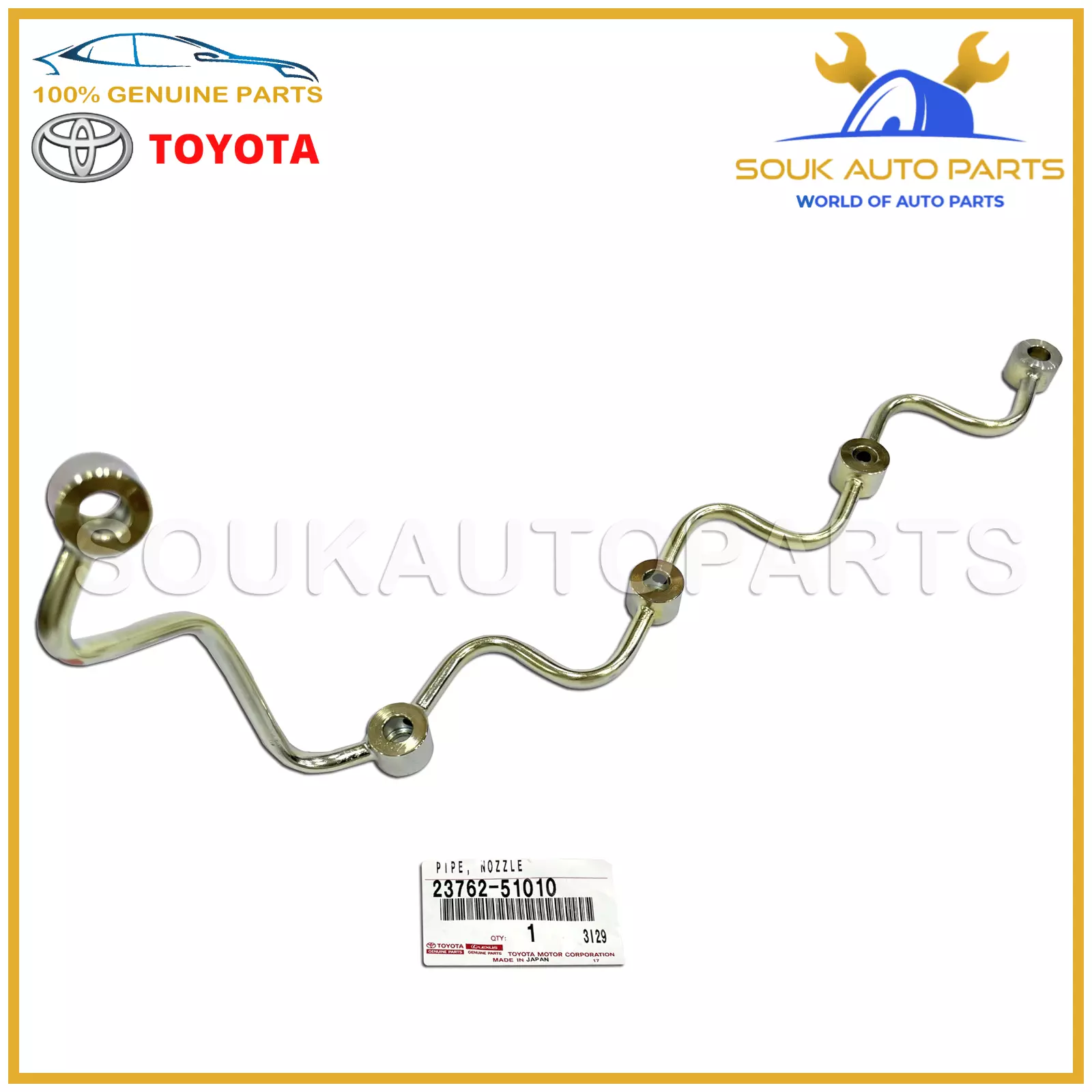 23762-51010 Genuine Toyota PIPE, NOZZLE LEAKAGE, NO. 2 2376251010 LAND CRUISER