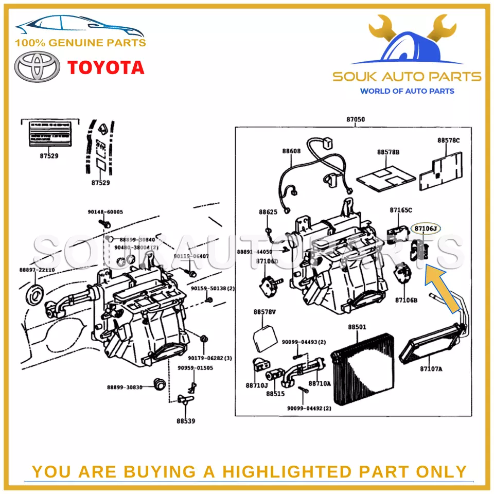 87106-30371 Toyota GENUINE CLIMATE CONTROL DAMPER SERVO 8710630371 OEM