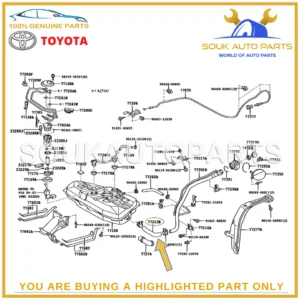 77213-32090 Genuine Toyota HOSE, FUEL TANK TO FILLER PIPE 7721332090 OEM COROLLA
