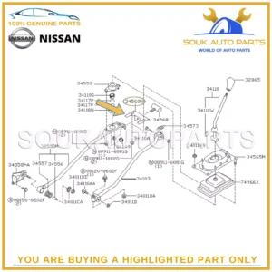 34560-5M400 Genuine Nissan BRACKET ASSY-HOLDER RUBBER 345605M400 OEM