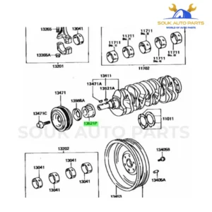 13521-74040 TOYOTA GENUINE CRANKSHAFT TIMING PULLEY 1352174040 OEM