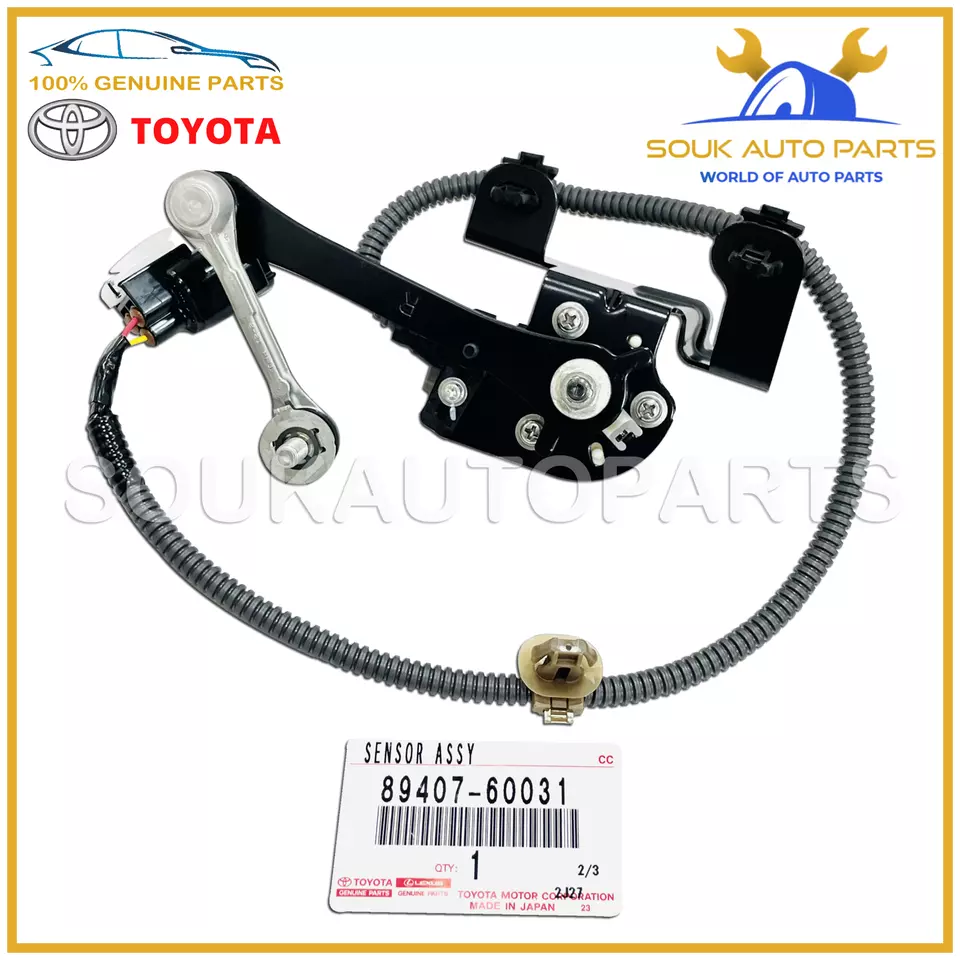 89407-60031 Genuine Toyota SENSOR SUB-ASSY, HEIGHT CONTROL, RR RH OEM LX570