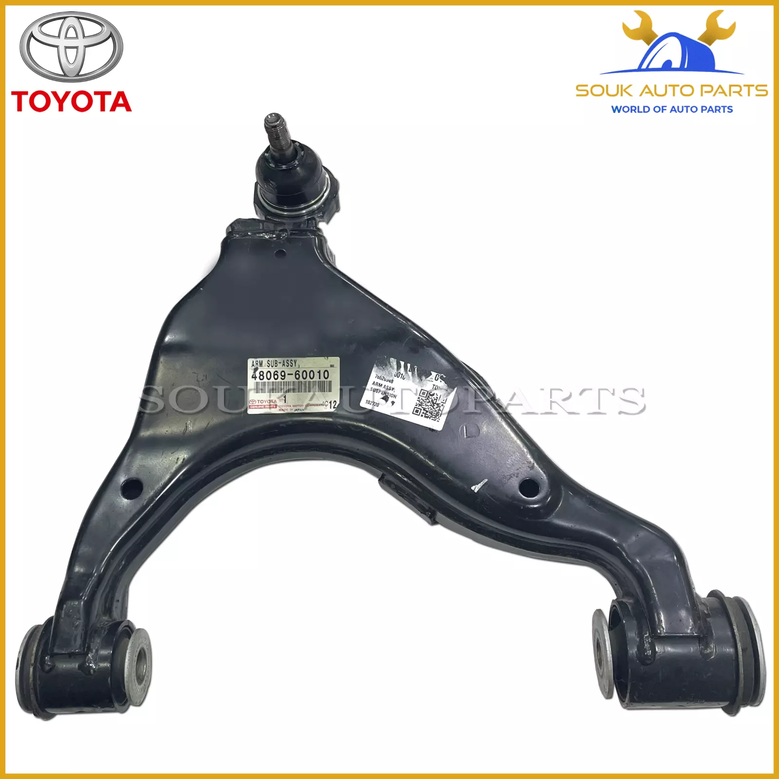 48069-60010 Genuine Toyota ARM SUB-ASSY, FRONT SUSPENSION, LOWER 48069-60010 OEM