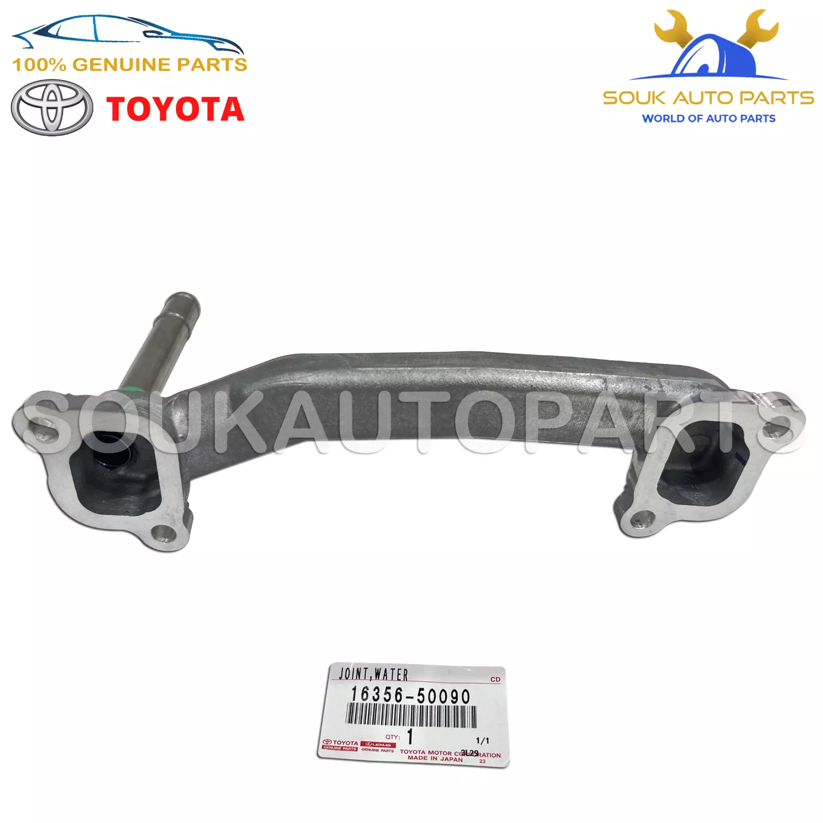 16356-50090 Genuine Toyota JOINT, WATER BY-PASS, REAR OEM