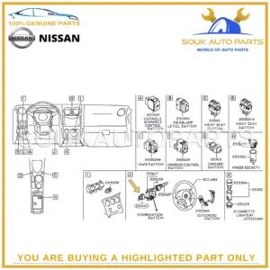 25540-EE91E Genuine Nissan TURN SIGNAL SWITCH ASSY 25540EE91E OEM