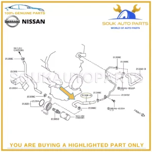 21306-AQ805 Genuine Nissan HOSE-WATER 21306AQ805 OEM Infiniti G35 M35 FX35