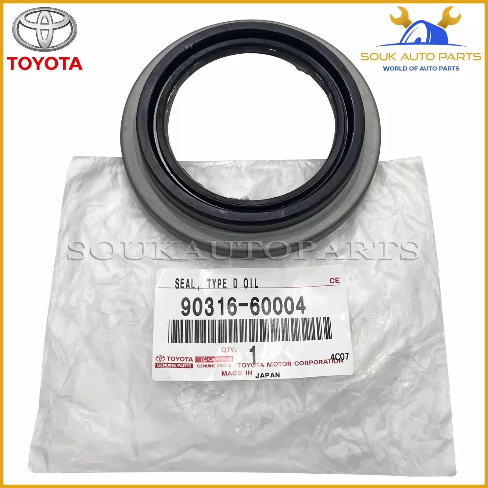 90316-60004 Genuine Toyota SEAL, OIL (FOR STEERING KNUCKLE), RH/LH 9031660004