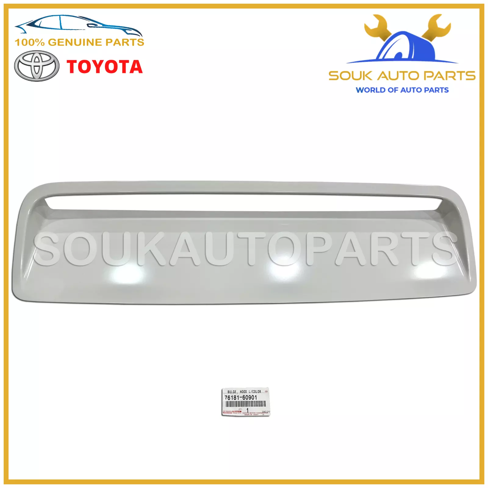 76181-60901 Genuine Toyota BULGE, HOOD 7618160901 OEM LAND CRUISER