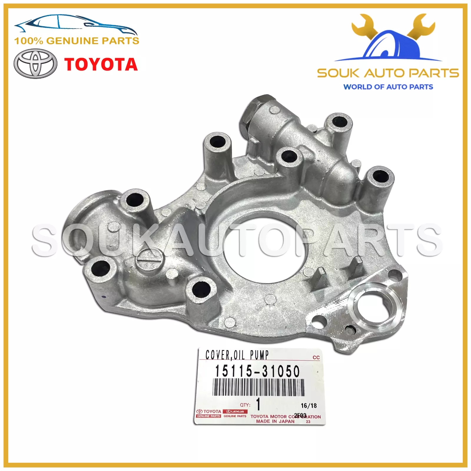 15115-31050 Genuine Toyota OIL PUMP COVER 1GR-FE HILUX LAND CRUISER