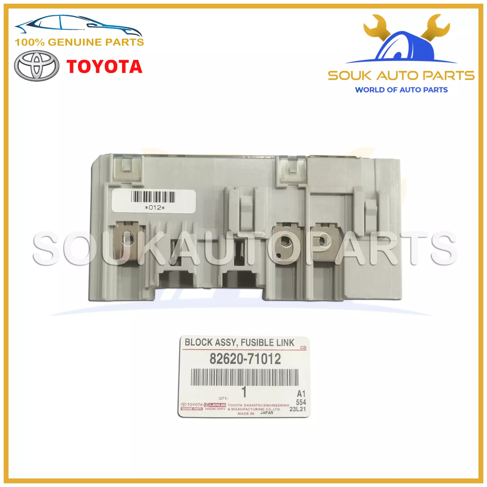 82620-71012 Genuine Toyota BLOCK ASSY, FUSIBLE LINK 8262071012 OEM