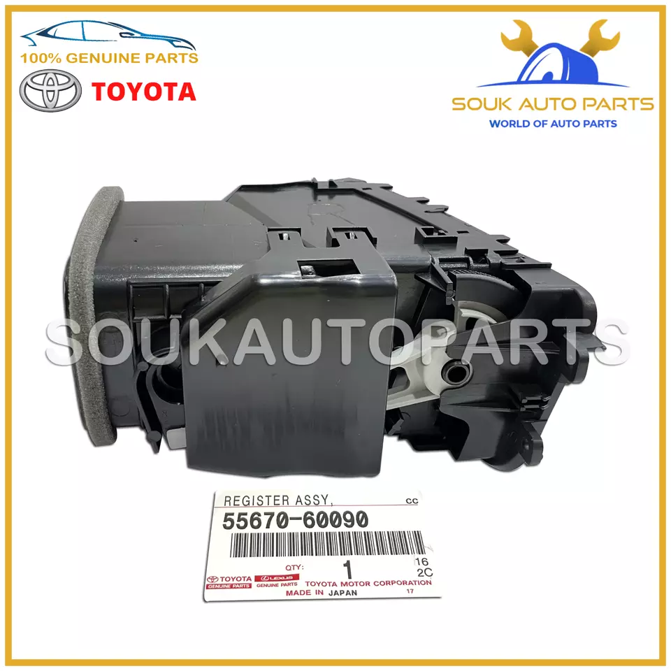 55670-60090 Genuine Toyota REGISTER ASSY, INSTRUMENT PANEL, CENTER 5567060090
