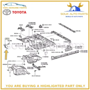 58190-60120 Genuine Toyota FOOT REST, FRONT FLOOR (LH) LAND CRUISER LX470