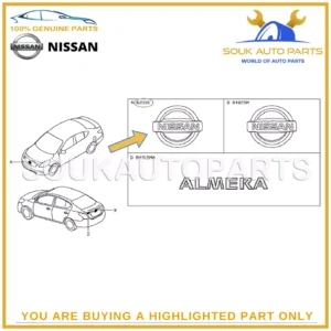 62889-1JB0A Genuine Nissan EMBLEM FRONT 628891JB0A OEM