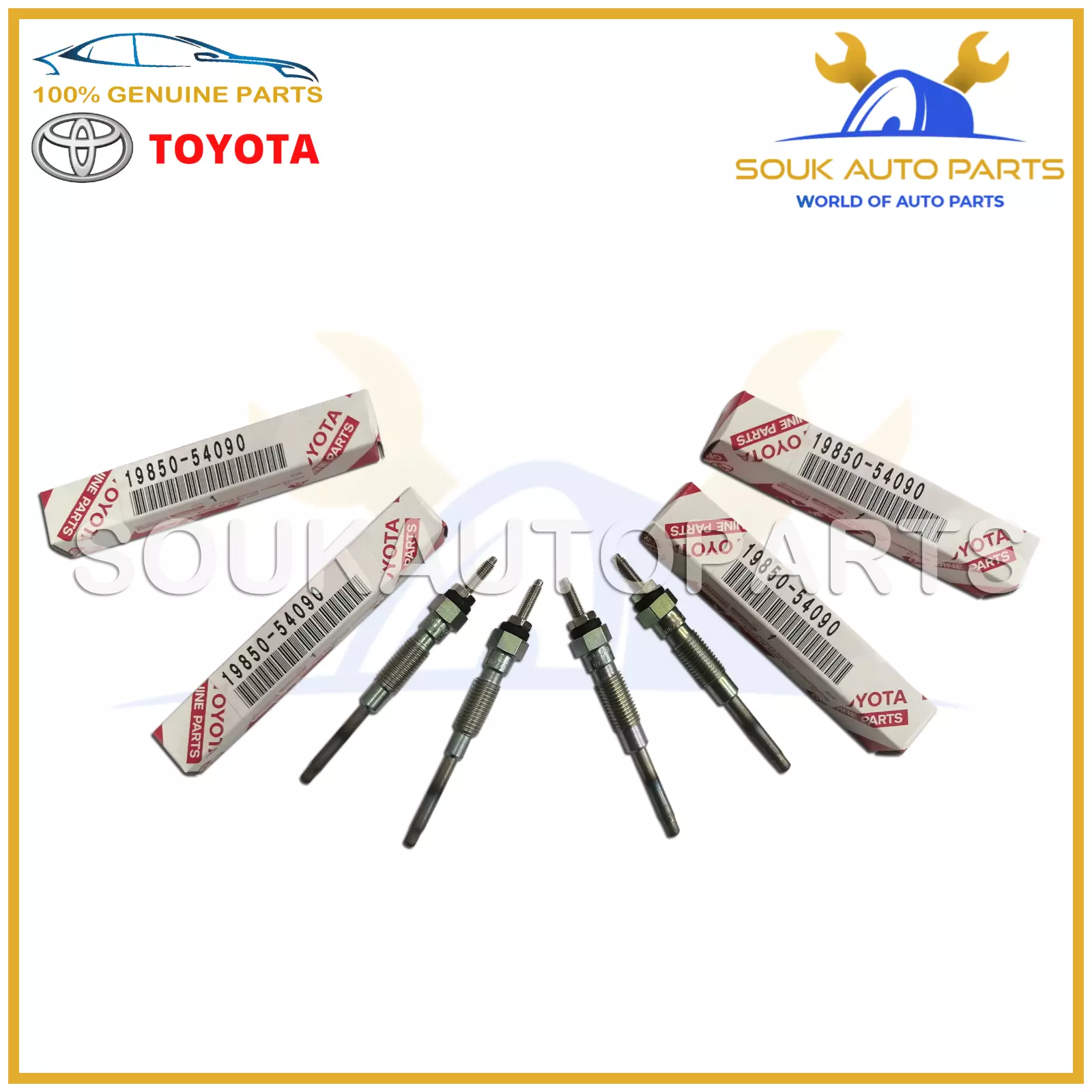 19850-54090 Genuine Toyota HEATER GLOW PLUG SET 1985054090 OEM