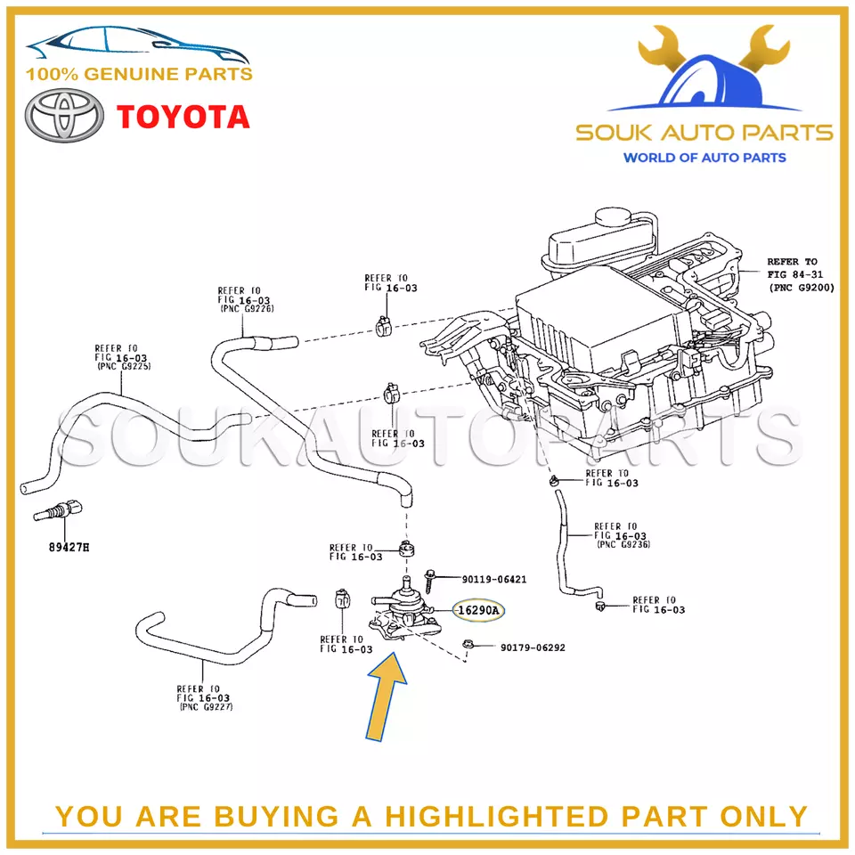 G9020-47031 Genuine Toyota PUMP ASSY, WATER W/MOTOR & BRACKET G902047031