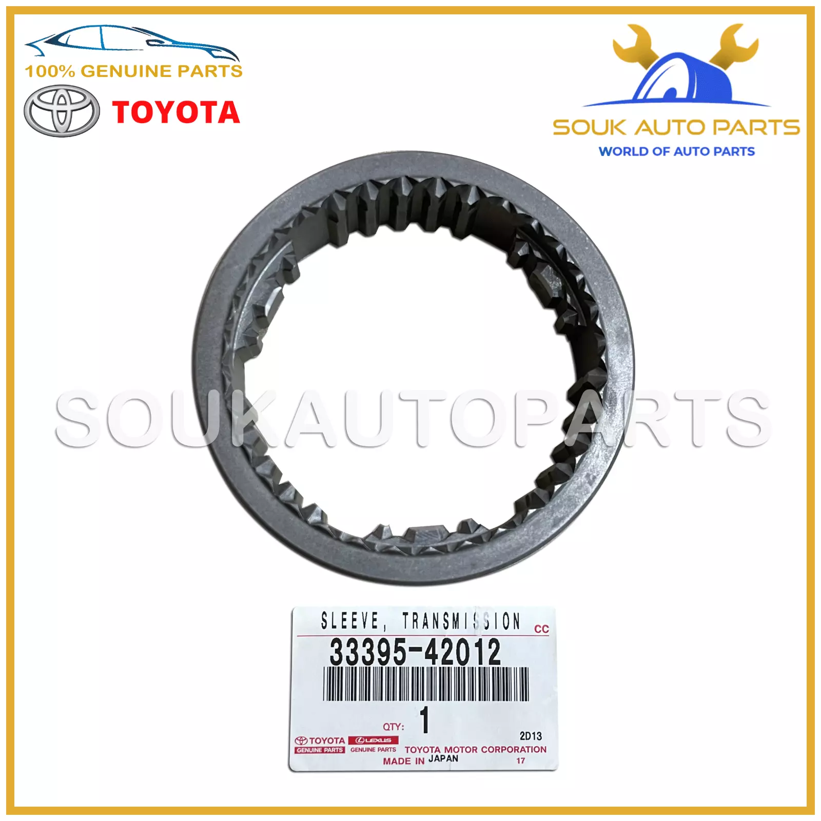 33395-42012 Genuine Toyota TRANSMISSION HUB SLEEVE, NO.3 33395-42012 OEM
