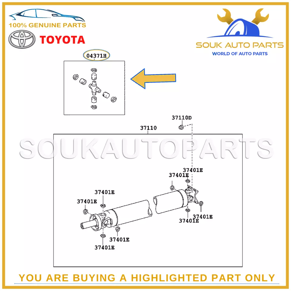 04371-0C084 Genuine Toyota SPIDER KIT 043710C084 OEM TUNDRA SEQUOIA