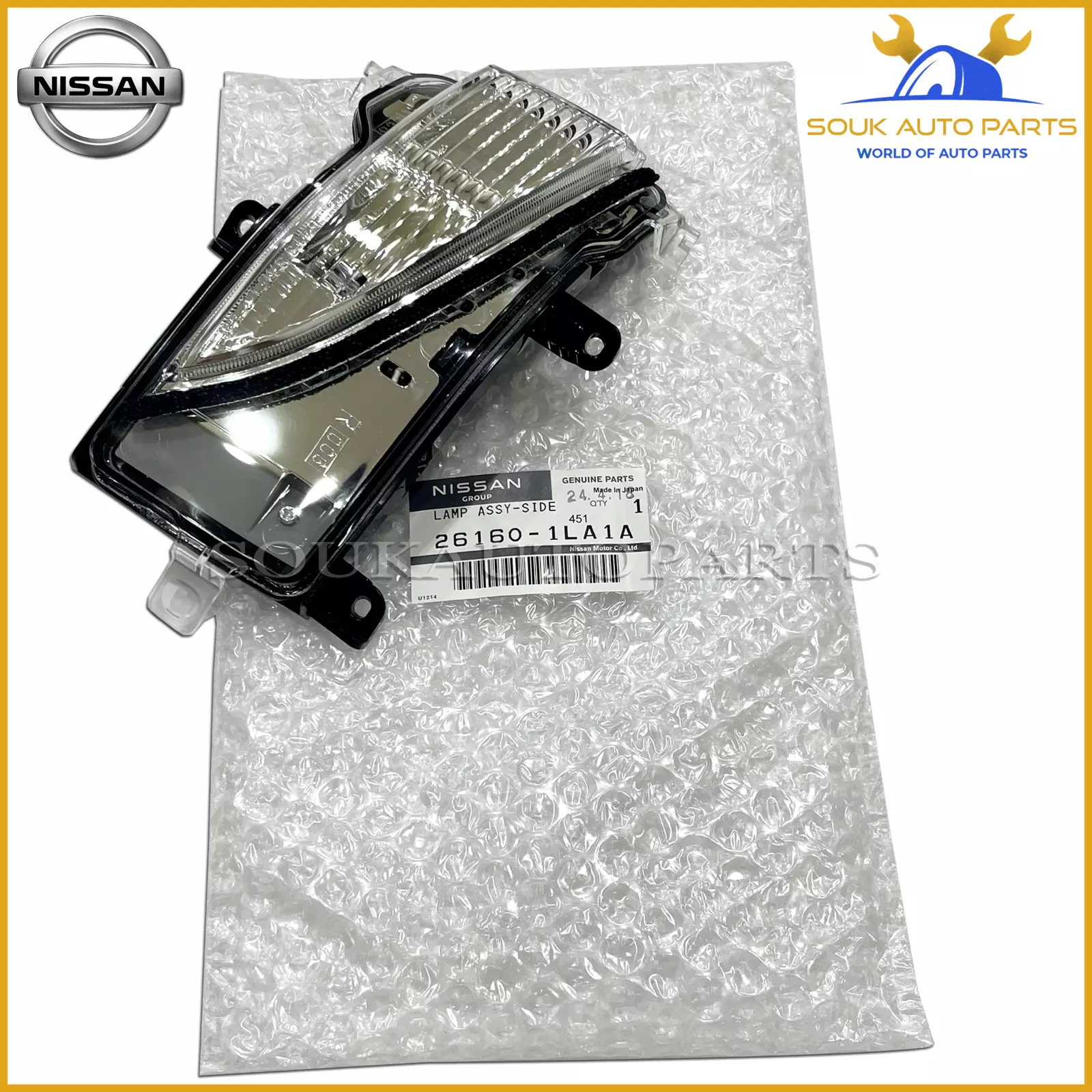 26160-1LA1A Genuine Nissan LAMP ASSY-SIDE TURN SIGNAL, RH 261601LA1A OEM