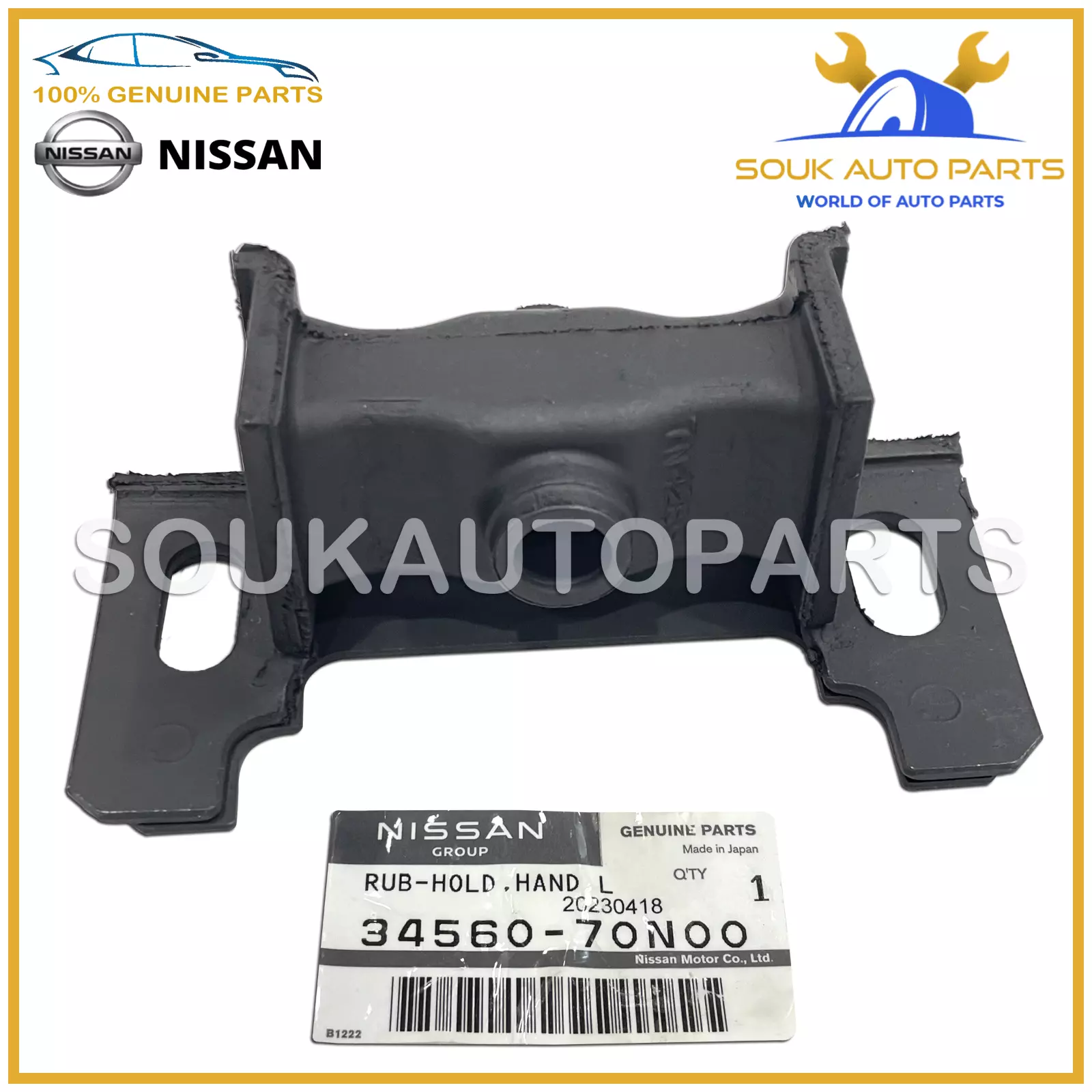 34560-70N00 Genuine Nissan BRACKET ASSY-HOLDER RUBBER 3456070N00 OEM