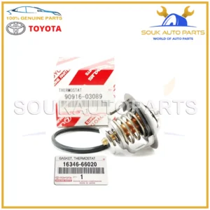 90916-03089 & 16346-66020 Genuine Toyota THERMOSTAT WITH GASKET For COASTER LC