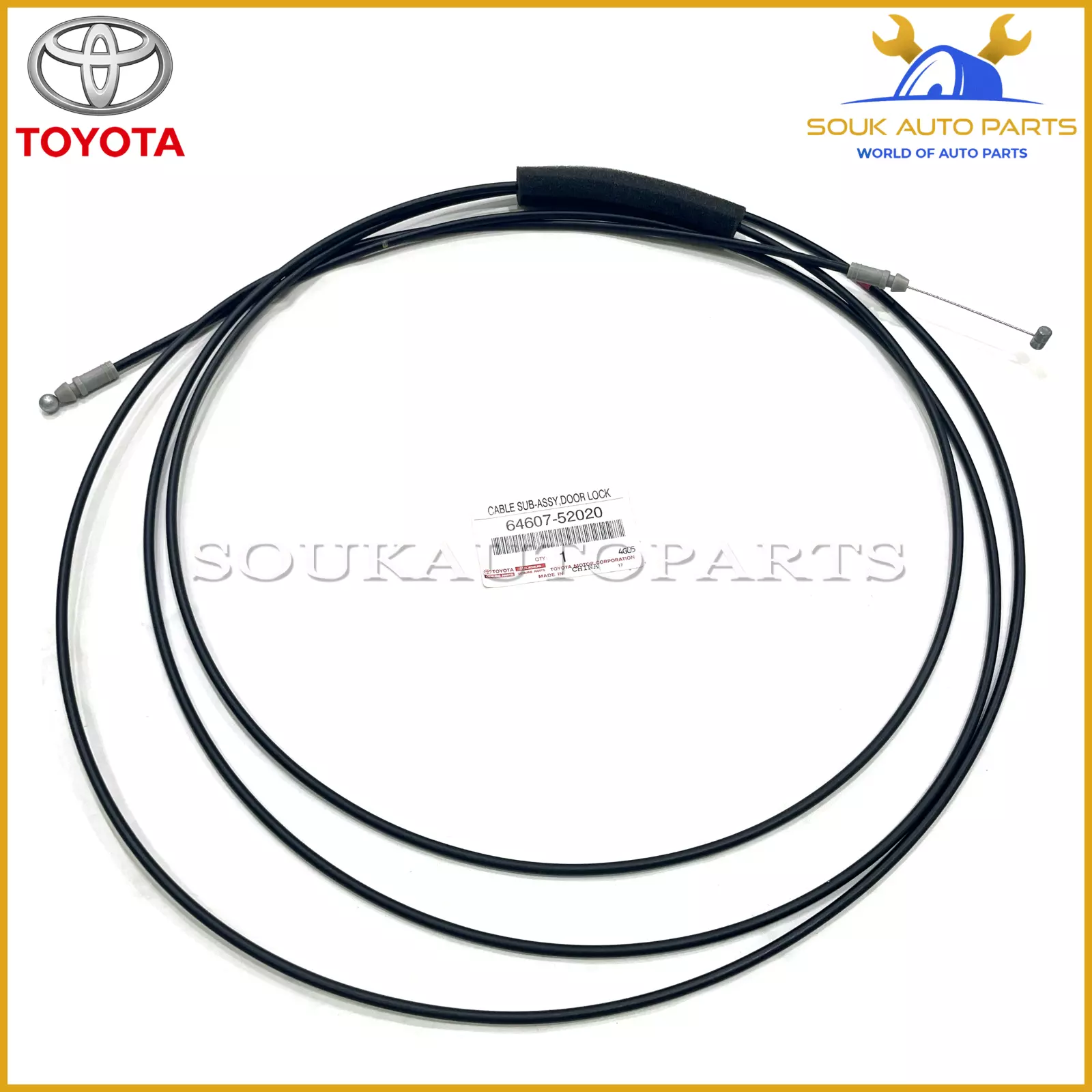 64607-52020 Genuine Toyota CABLE SUB-ASSY, LUGGAGE DOOR LOCK CONTROL 6460752020